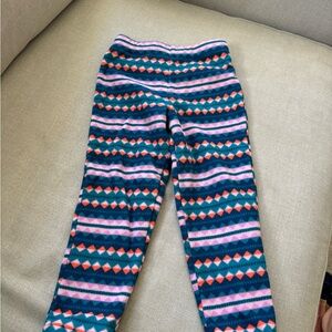 Colorful Striped Fleece Leggings
